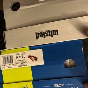 2 pairs of men’s 10.5 and 11 dress shoes never worn Unlisted and Nunn Bush
